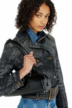 Diesel Cropped denim jacket with belt - Denim Jackets Womens in Black