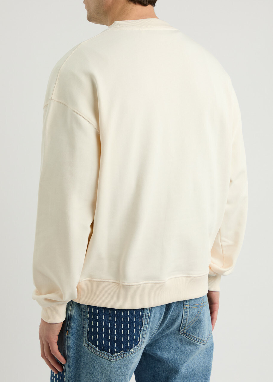 Axel Arigato Atelier Logo-embroidered Cotton Sweatshirt Off White