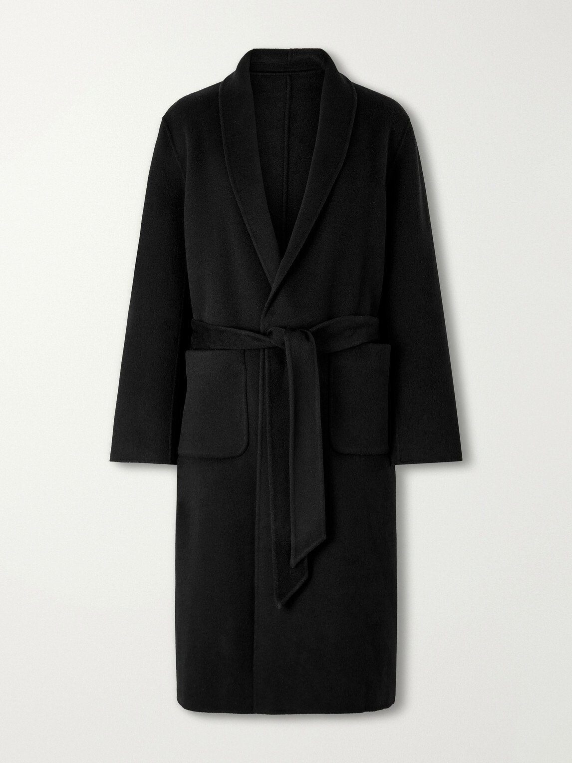 TOTEME - Belted Wool Coat - Black
