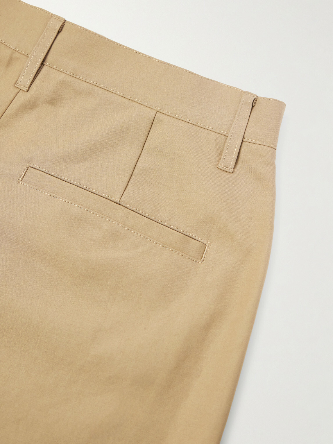 Amomento - Tapered Pleated Cotton Trousers - Neutrals