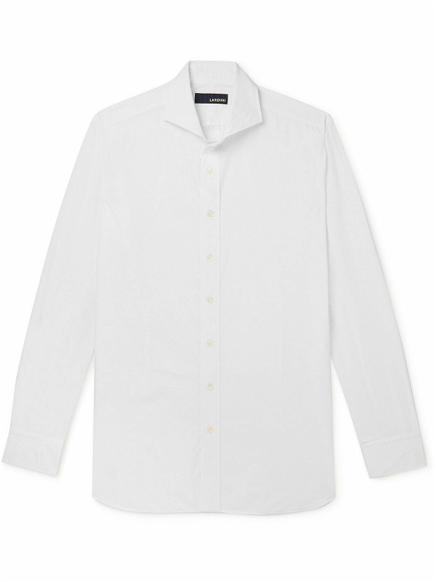Photo: Lardini - Cutaway-Collar Cotton-Poplin Shirt - White