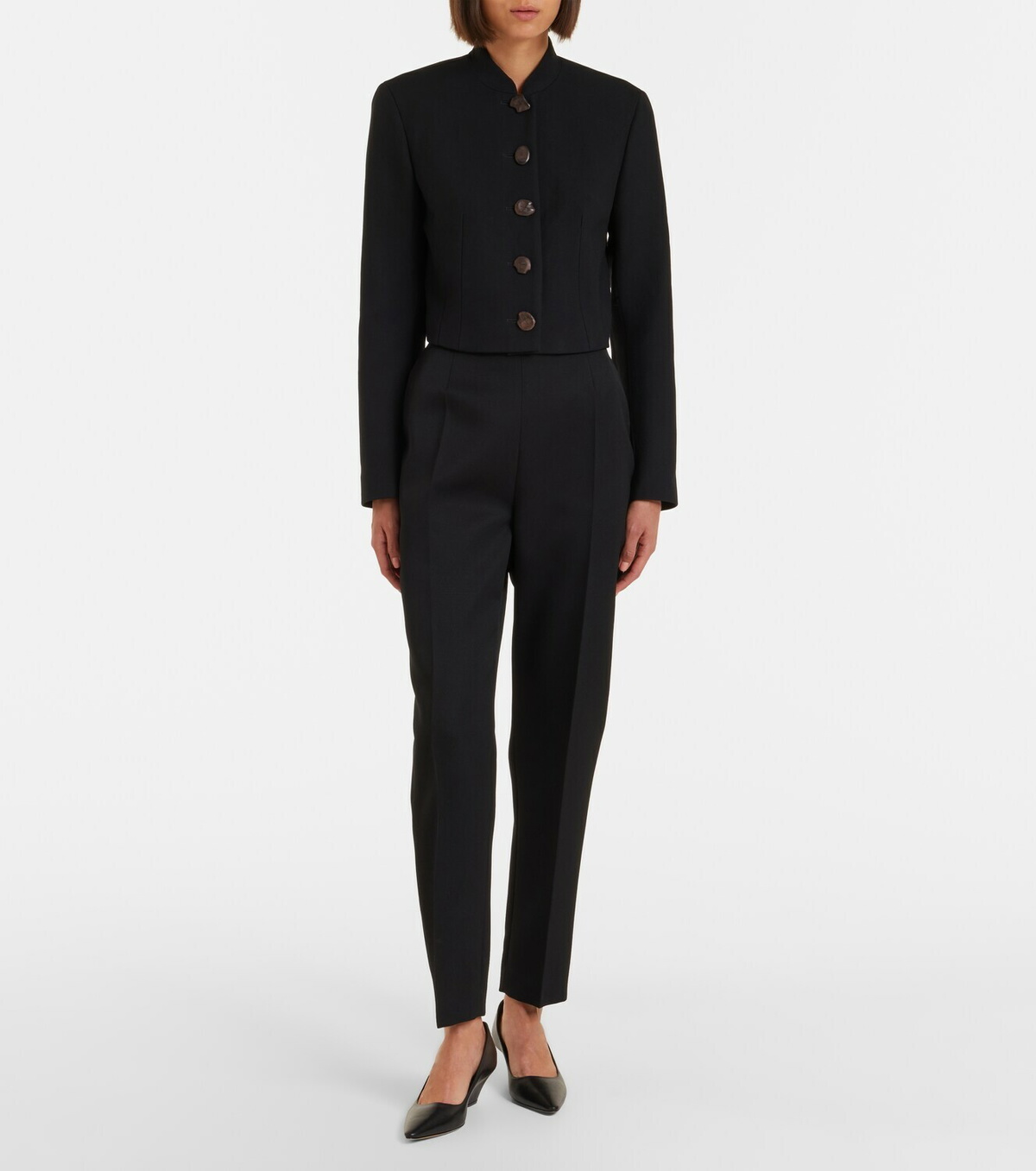 The Row Eranza wool straight pants
