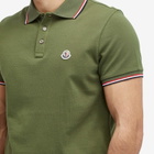 Moncler Men's Classic Logo Polo Shirt in Green