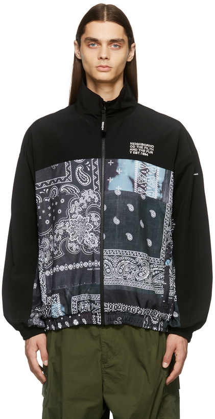 Photo: Neighborhood Black Bandana Chopped Track Jacket