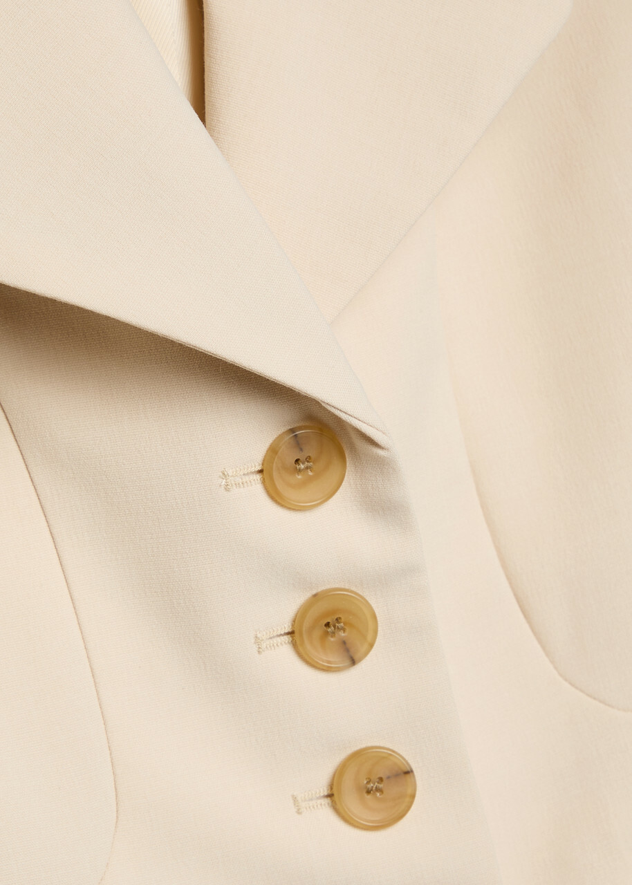 BY Malene Birger Adrienna Darted Woven Blazer Cream