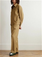 Needles - Straight-Leg Logo-Embroidered Twill Trousers - Brown
