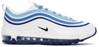 Nike White & Blue Air Max 97 Sneakers