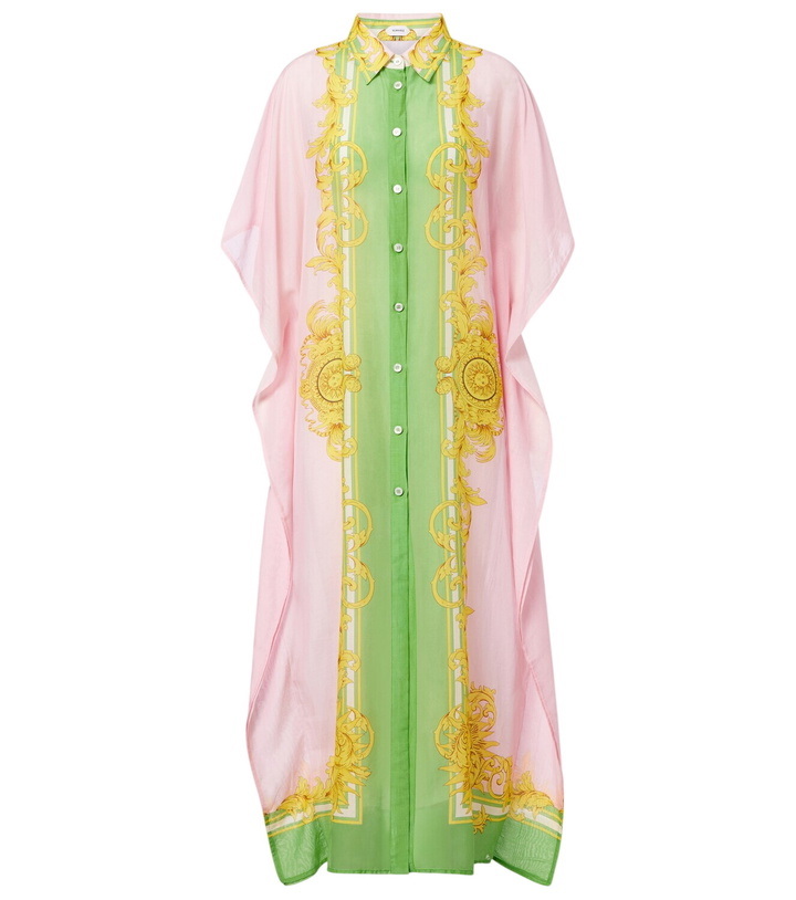 Photo: Versace Printed cotton and silk voile kaftan