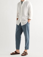 INCOTEX - Fellini Slim-Fit Cutaway-Collar Linen Shirt - White