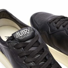 Autry Men's 01 Goat Leather Sneakers in Black