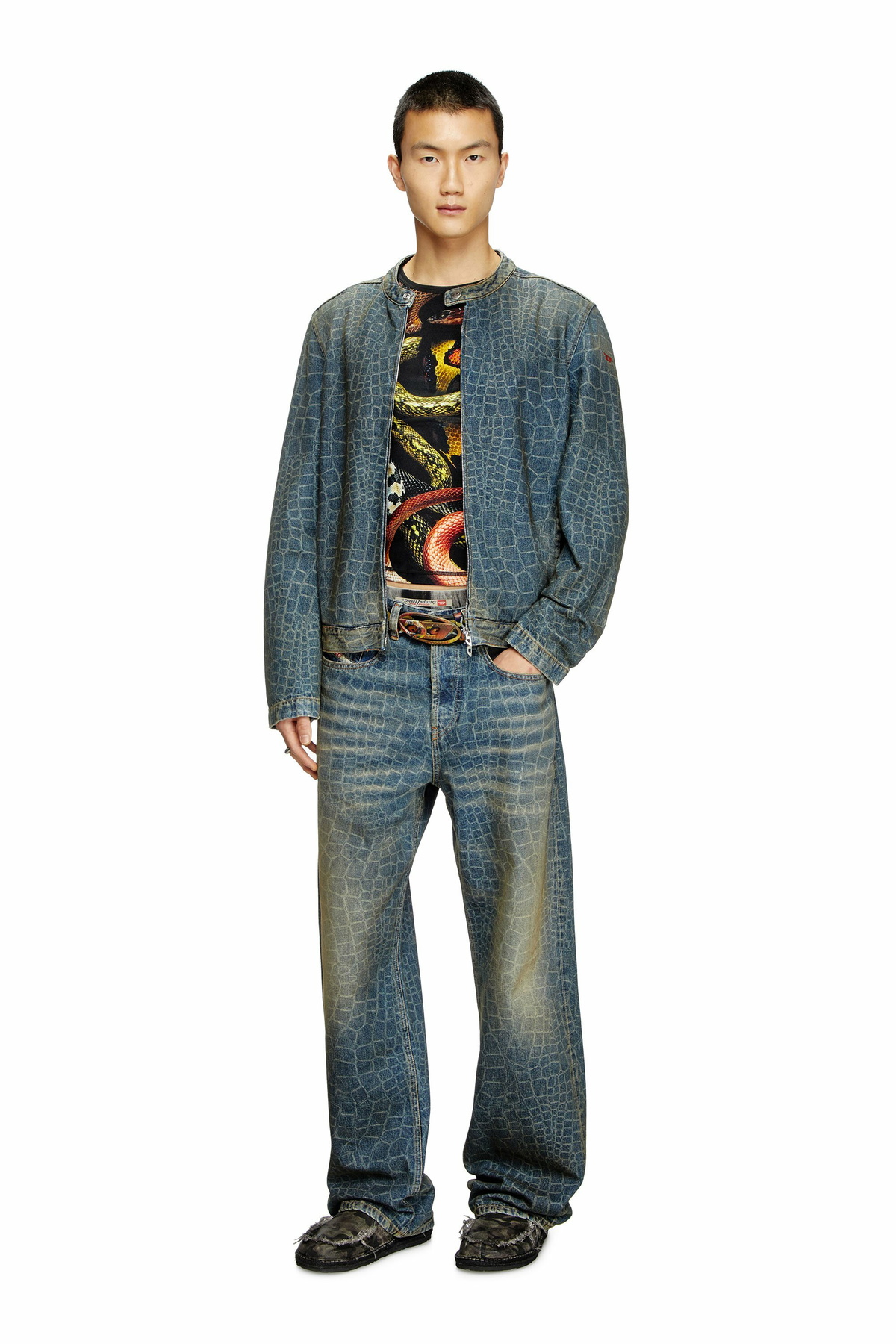 Snake Denim Jacket Sサイズ Supreme HYSTERIC GLAMOUR Snake Denim Trucker Jacket (SS21