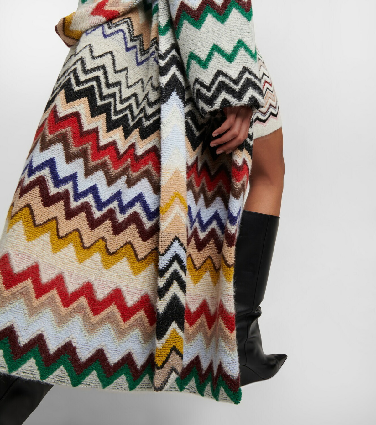 Missoni - Zig-zag knit wool-blend wrap coat Missoni