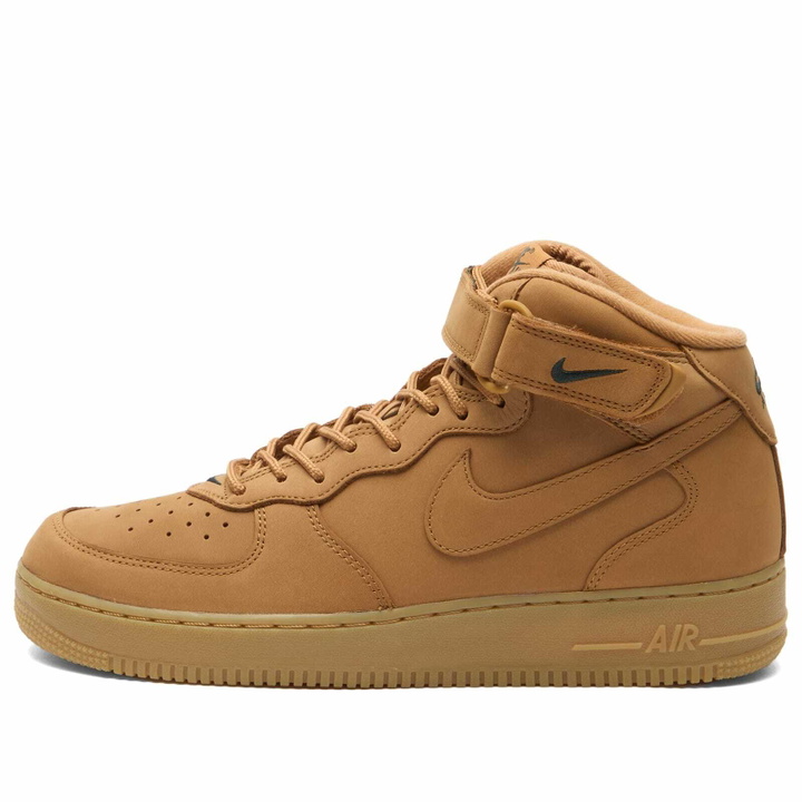 Photo: Nike Air Force 1 Mid Sneaker 'Wheat' Sneaker in Flax/Outdoor Green