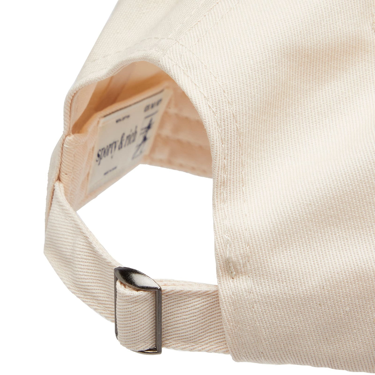 Sporty & Rich Men's H&W Club Embraidered Cap in Cream/Navy 