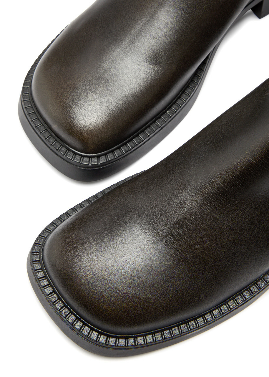 Miista Aron Leather Ankle Boots Brown