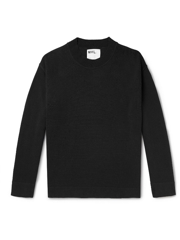Photo: Margaret Howell - MHL. Recycled Cotton Sweater - Black