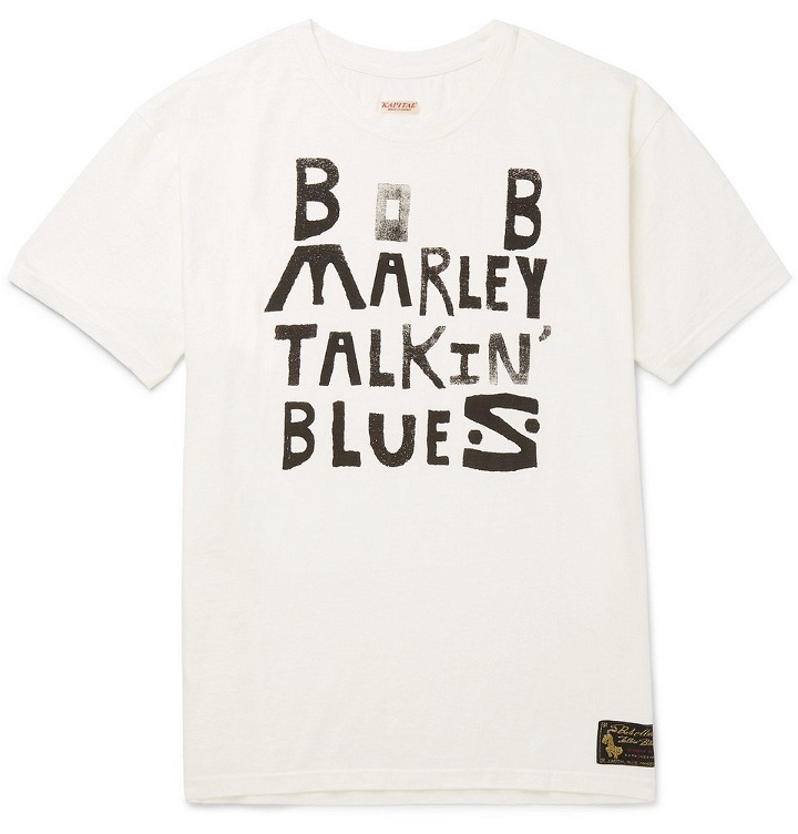 Photo: KAPITAL - Bob Marley Printed Cotton-Jersey T-Shirt - White