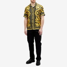 Versace Men's Baroque '92 Silk Vacation Shirt in Black/Gold