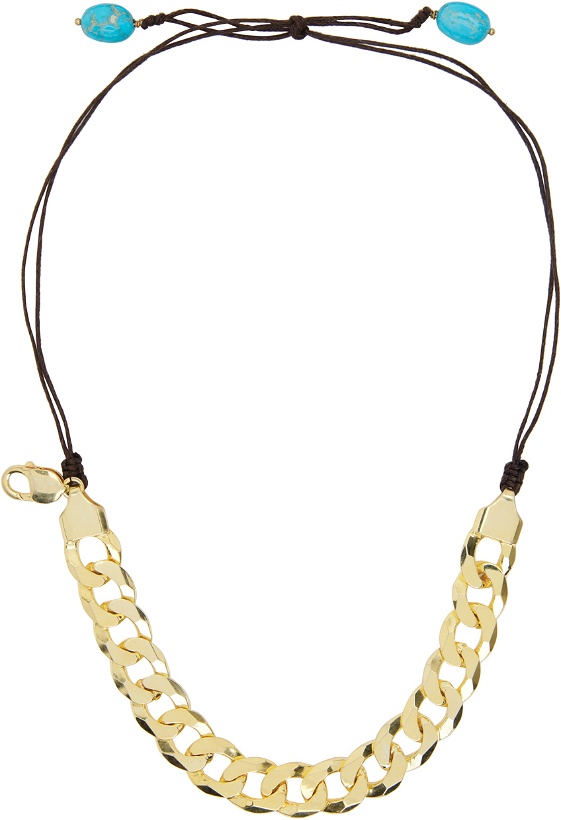 Photo: Magliano Brown & Gold Chain Of Fools Necklace