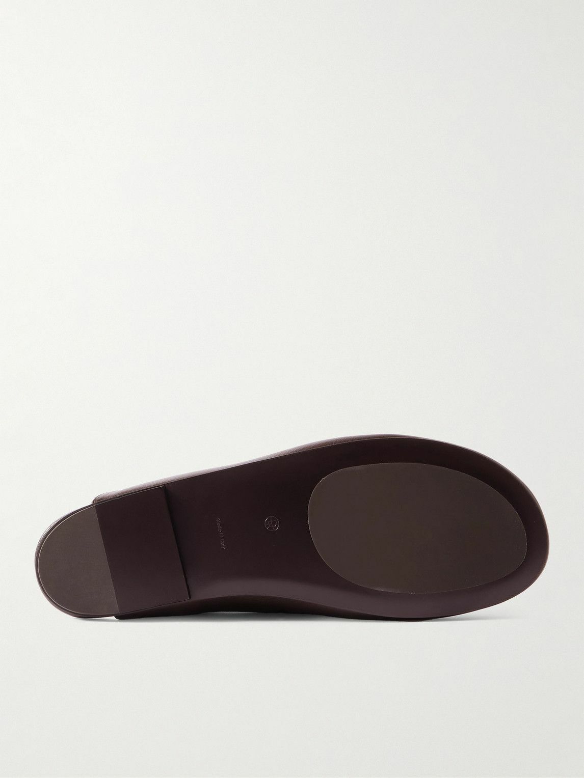 The Row - Nicco Full-Grain Leather Mules - Brown