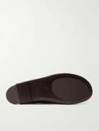 The Row - Nicco Full-Grain Leather Mules - Brown
