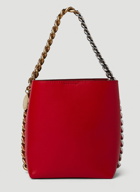 Frayme Bucket Shoulder Bag in Red