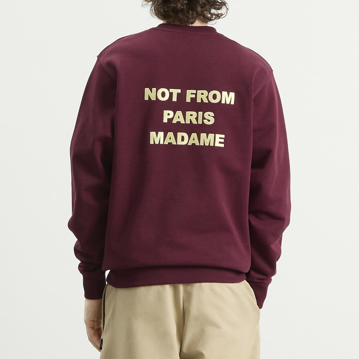 Drôle de Monsieur Men's Drole De Monsieur Slogan Sweatshirt in Wine