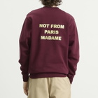 Drôle de Monsieur Men's Drole De Monsieur Slogan Sweatshirt in Wine