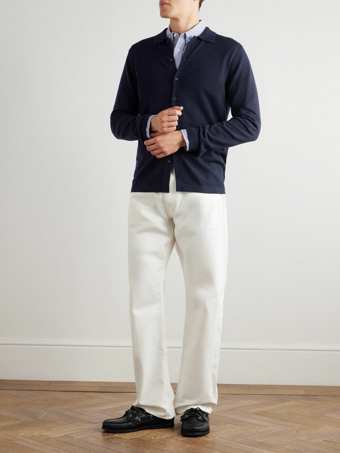 Incotex - Wool Cardigan - Blue