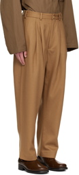 Hed Mayner Brown 6-Pleat Trousers