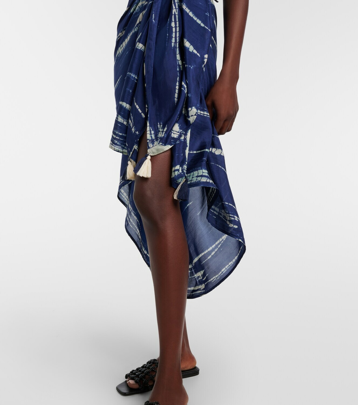Anna Kosturova Tie-dye silk beach cover-up