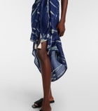 Anna Kosturova Tie-dye silk beach cover-up