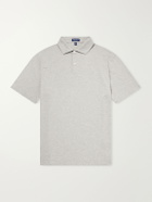 Peter Millar - Excursionist Cotton-Blend Herringbone Polo Shirt - Gray