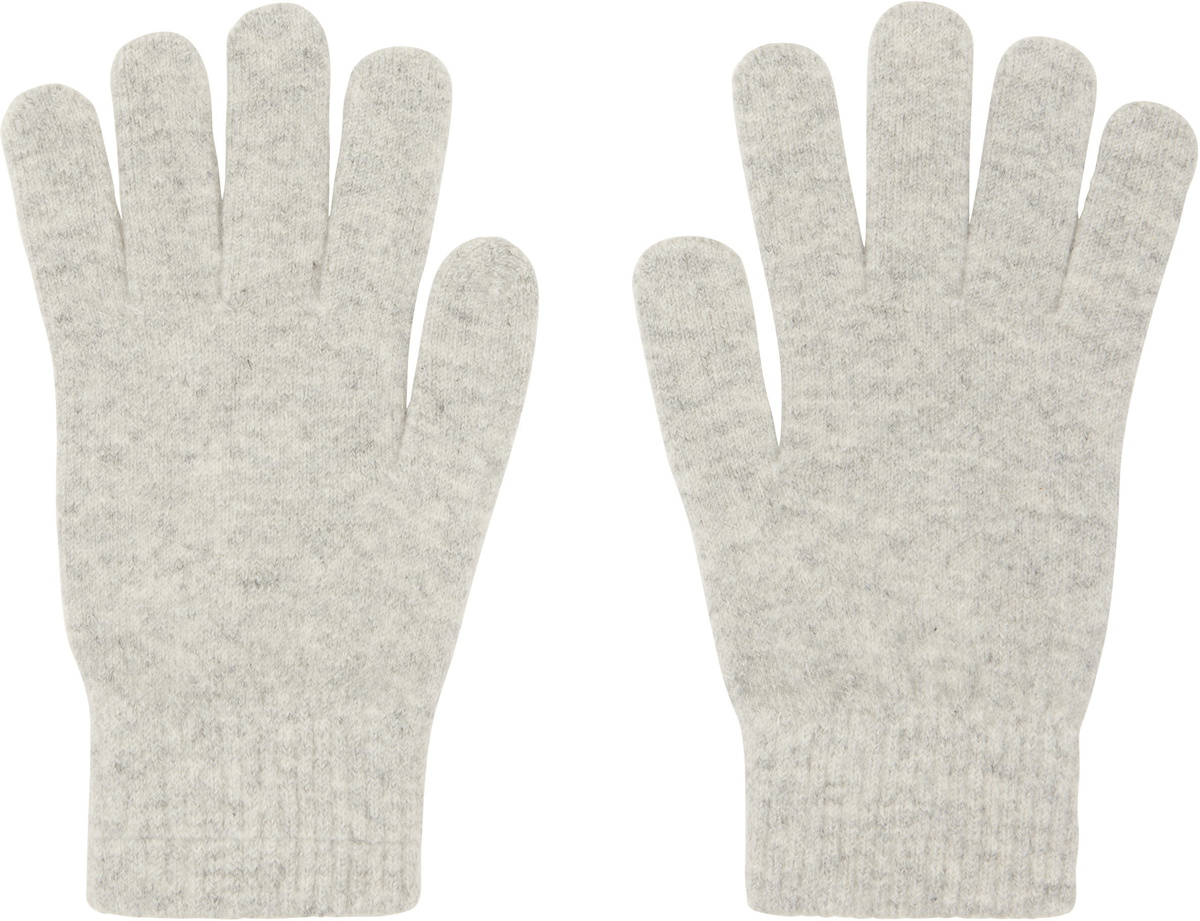 Yves Salomon Gray Cashmere Gloves
