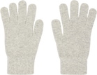 Yves Salomon Gray Cashmere Gloves