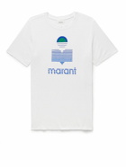 Marant - Karman Logo-Print Linen-Jersey T-Shirt - White