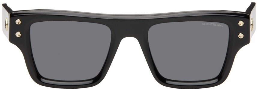 Montblanc Black Rectangular Sunglasses Montblanc