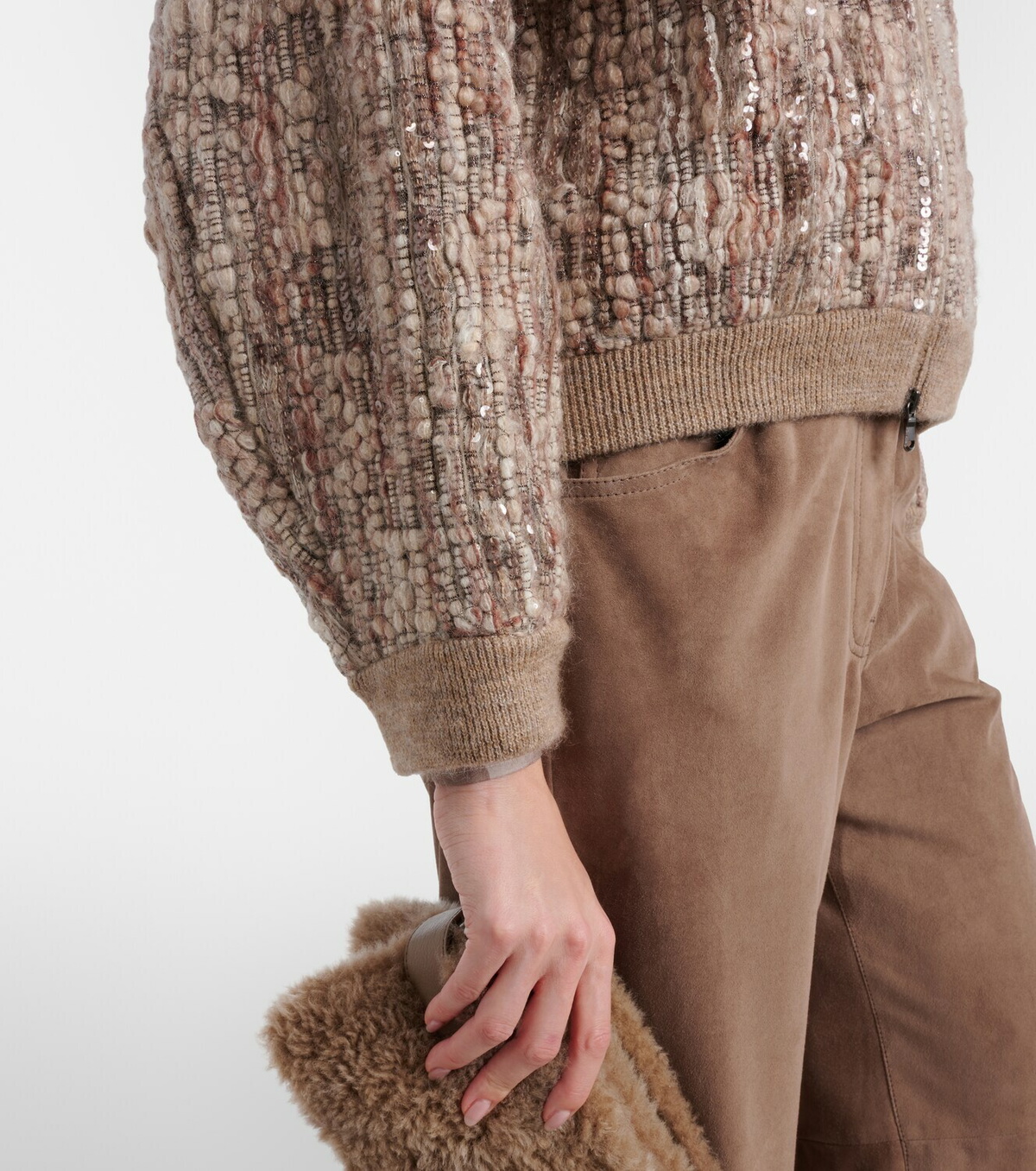 Brunello Cucinelli Sequined mohair-blend cardigan