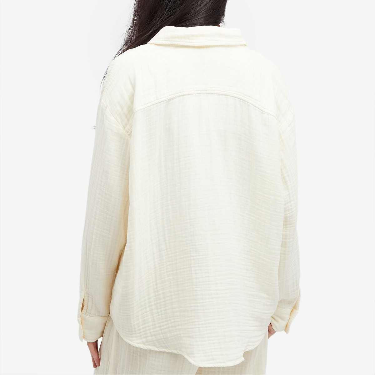 DONNI. Women's Bubble Shirt in Creme