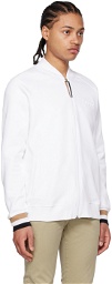 BOSS White Embossed Sweatshirt
