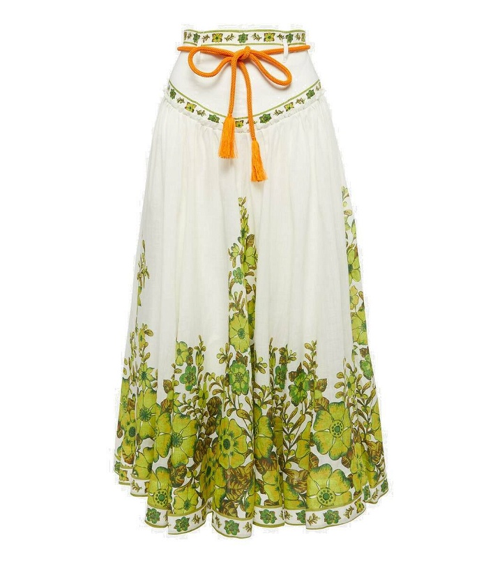 Photo: Alémais Wallis floral linen midi skirt