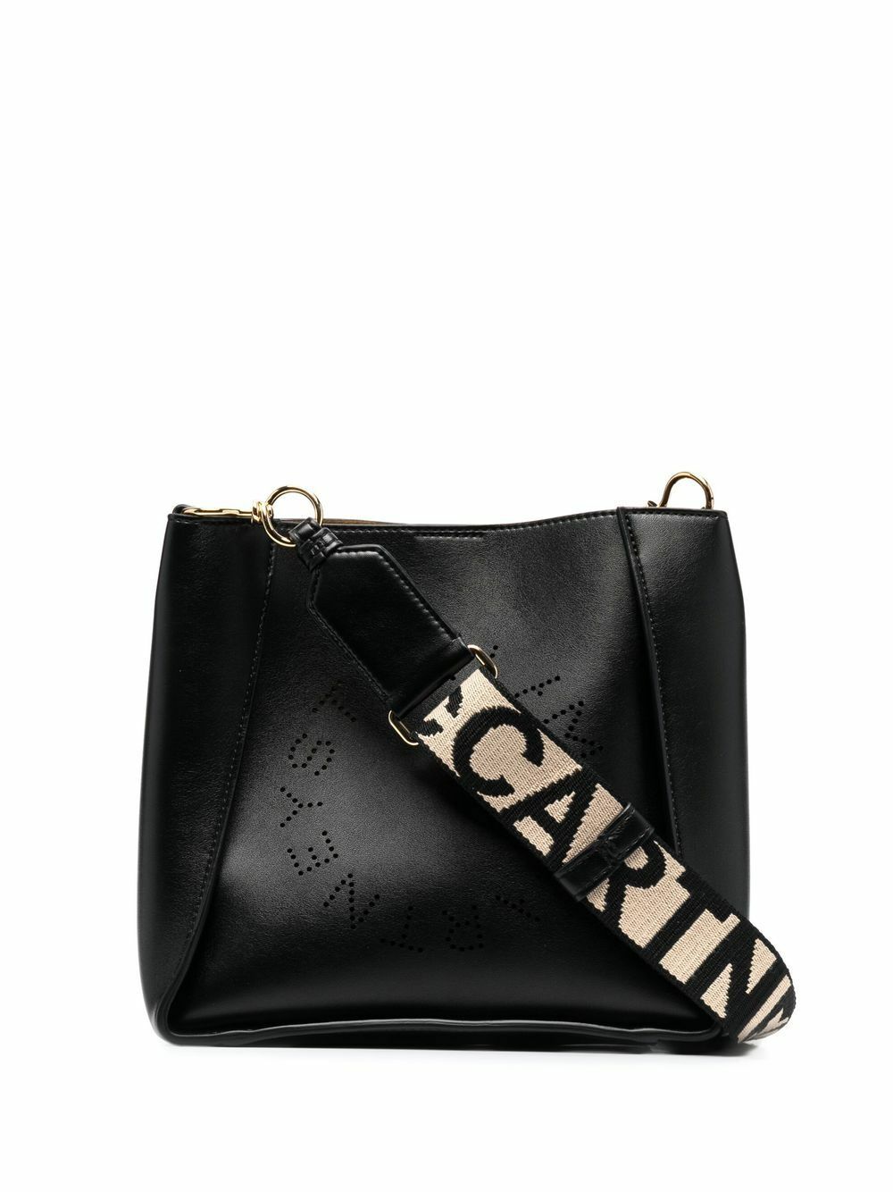 ショルダーバッグ・ポシェット STELLA MCCARTNEY BLACK MINI CROSS-BODY BAG Stella McCartney Stella Logo Mini Faux Leather Cross-Body
