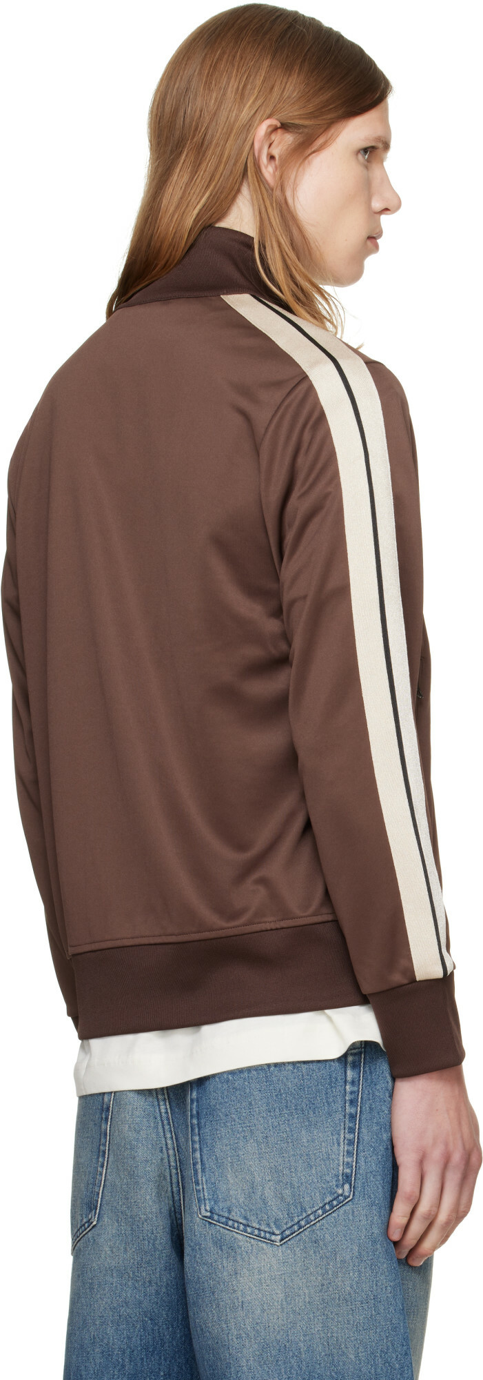 Palm Angels Brown Classic Logo Track Jacket
