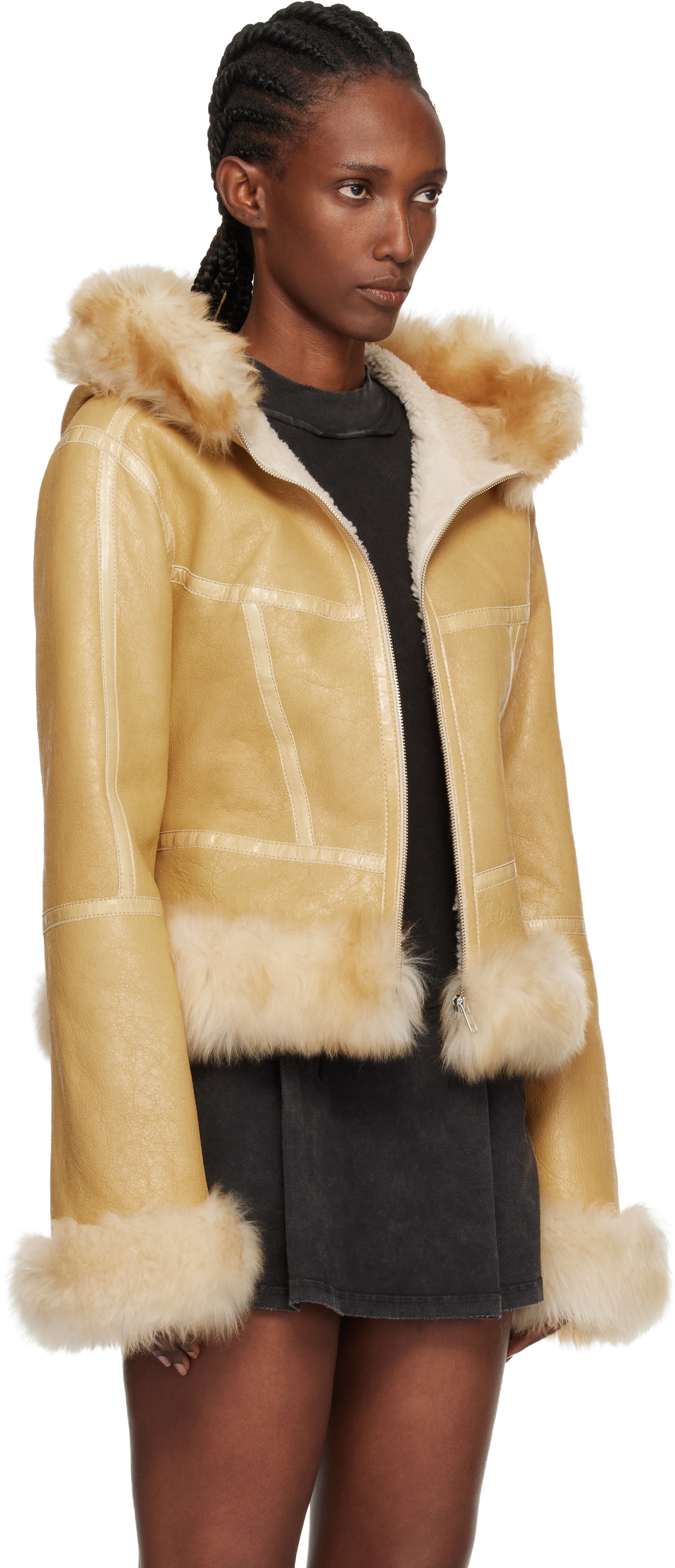 KNWLS Yellow Koko Shearling Jacket
