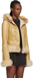 KNWLS Yellow Koko Shearling Jacket