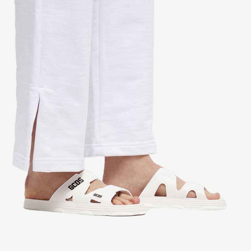 GCDS Women's Rubber Slide in White GCDS