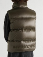 Givenchy - Logo-Embroidered Quilted Shell Down Gilet - Green