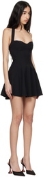 GUIZIO Black Juliette Halter Minidress