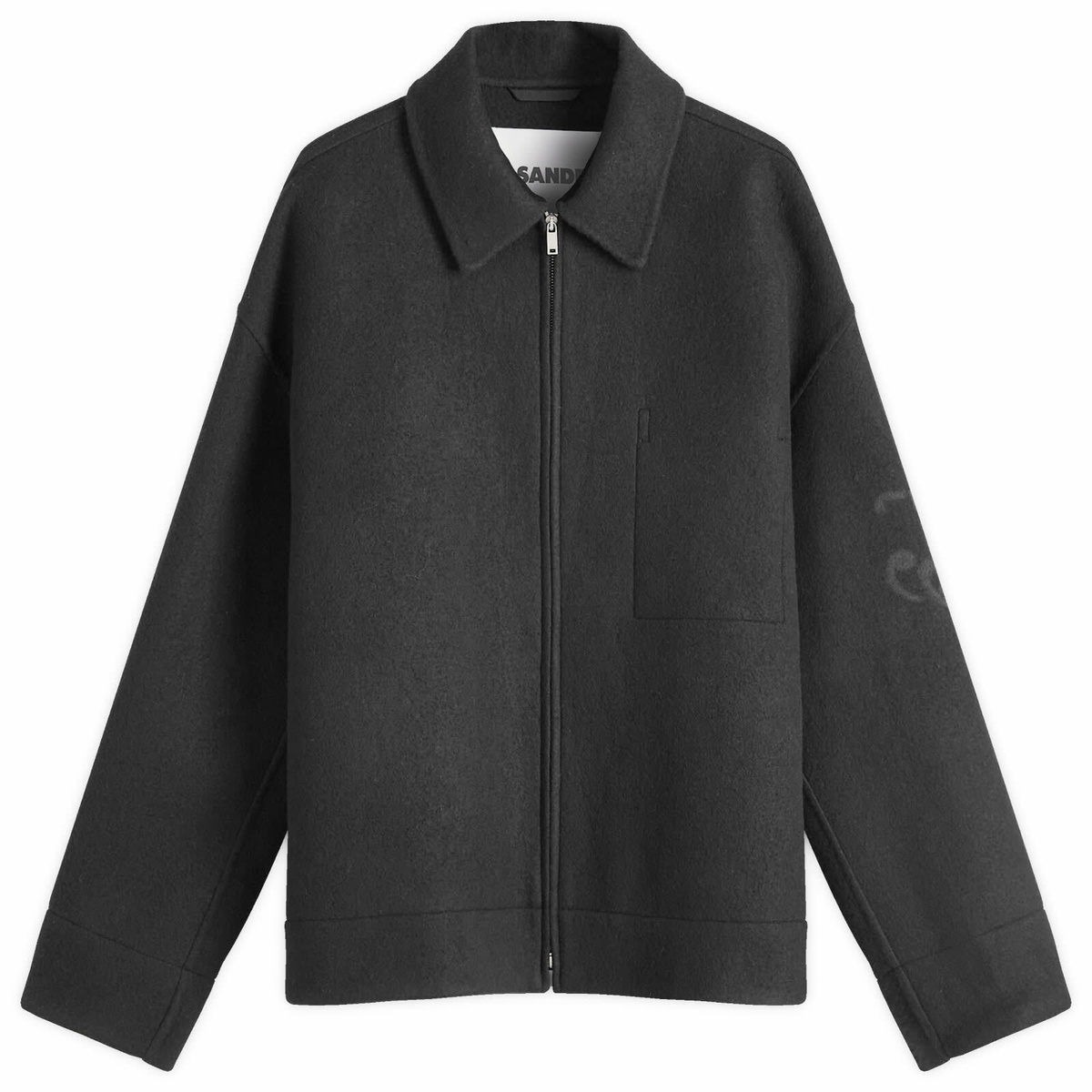 Jil Sander+ Men's Jil Sander Plus Zip Through Wool Jacket in Black