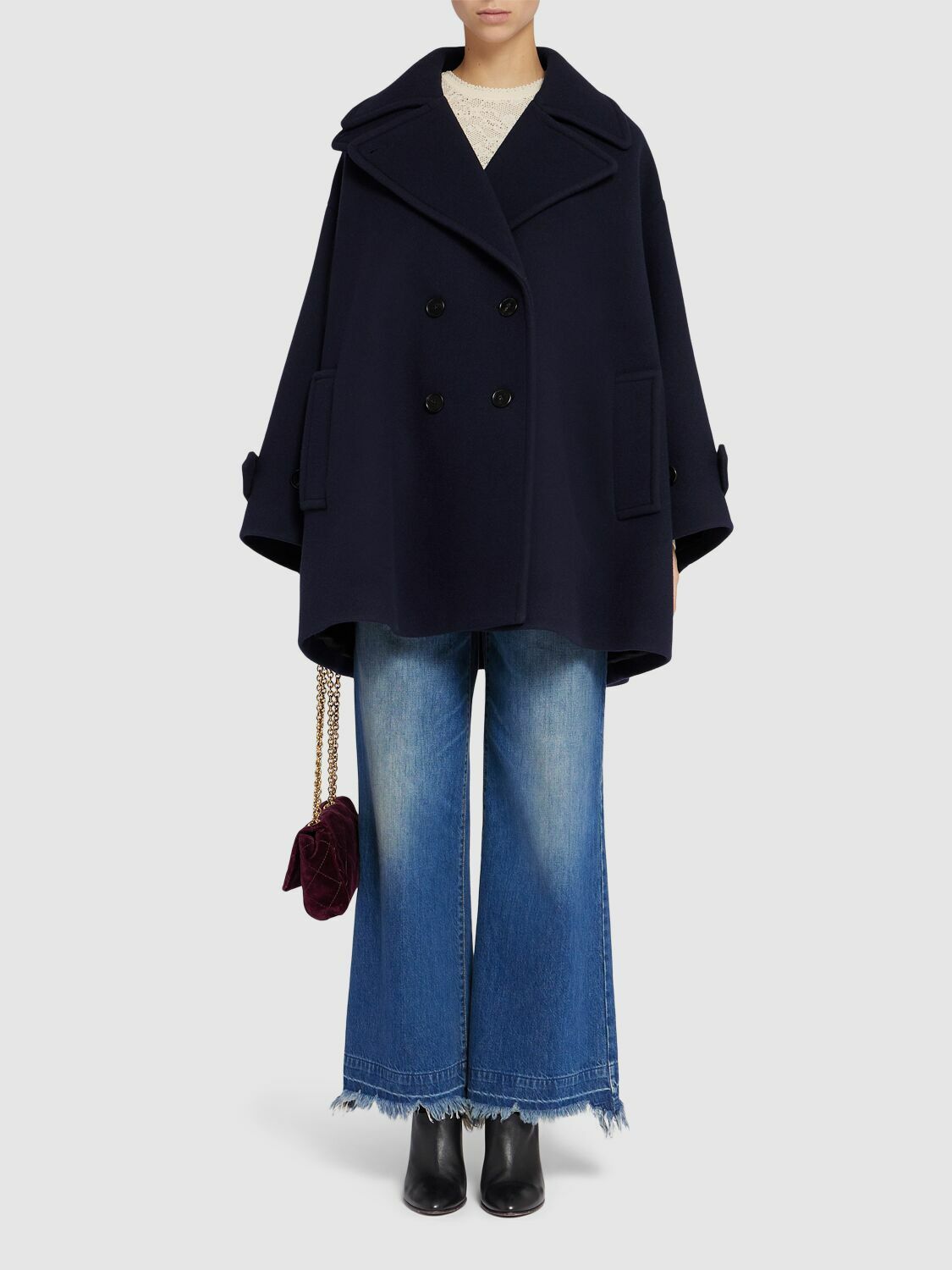 CHLOÉ Wool Blend Short Coat